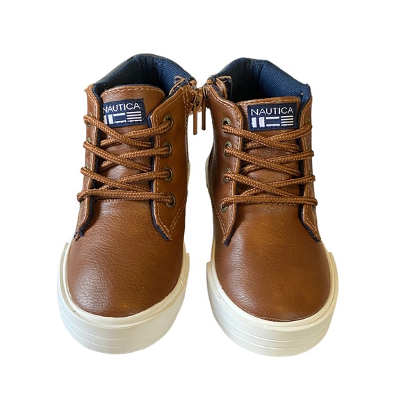 LIKE NEW! Nautica Toddler Chukka Boots with Lace-Up and Zipper Ankle - Picture 2 of 9